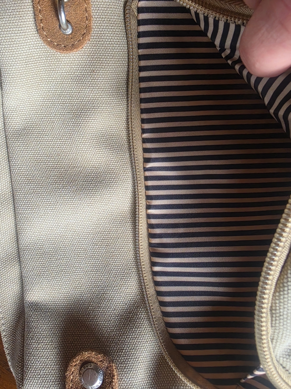 Travelon Heritage Cream/Beige Crossbody Shoulder Sling Bag - NWOT - Picture 4 of 9